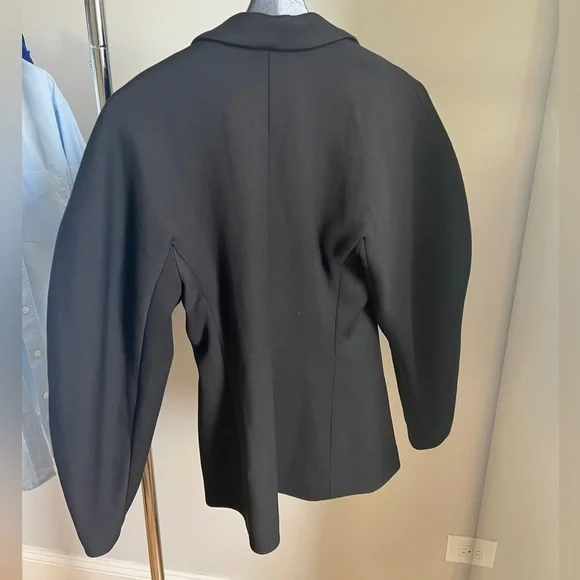 & Other Stories Fitted Scuba Feel Black Blazer in Size 34 - Picture 6 of 10